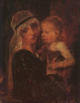 米哈伊 穆卡西斯 Mother and Child Study for Christ before Pilate